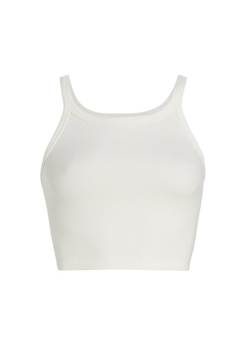 Scoopneck Ribbed Crop Top