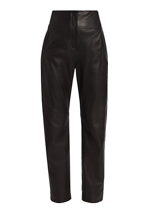 Chic Leather Ankle Trousers