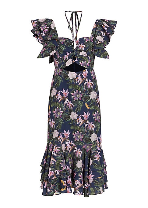 Floral Ruffle Midi Dress