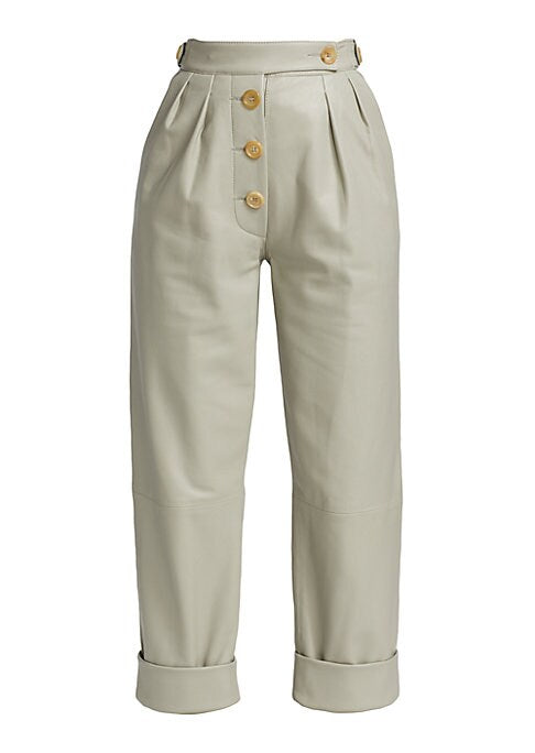 Chic Leather Crop Trousers