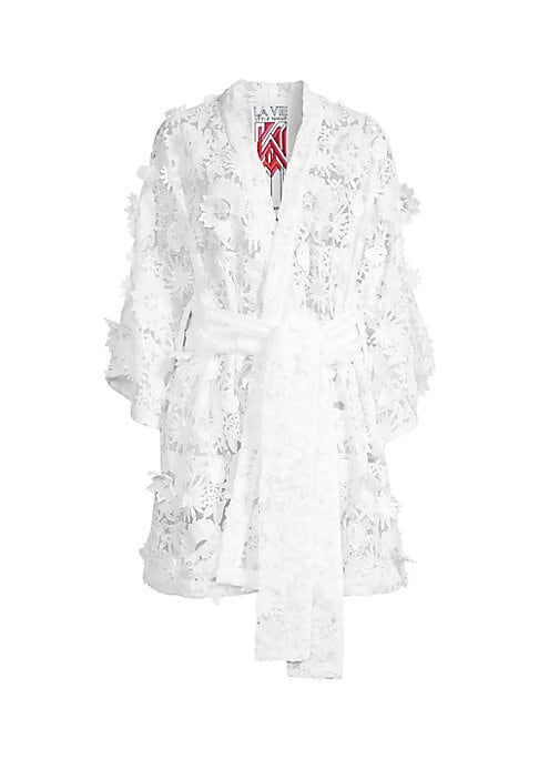 Floral Lace Wrap Dress