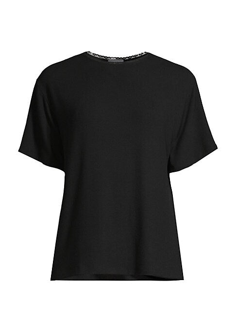 Lace-Trim Boxy Tee