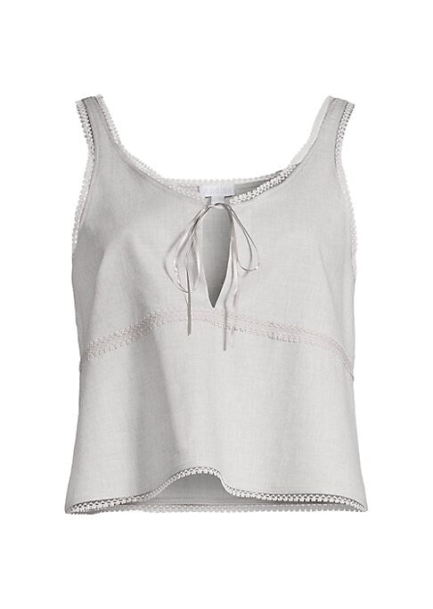 Lace Trim Tie Top