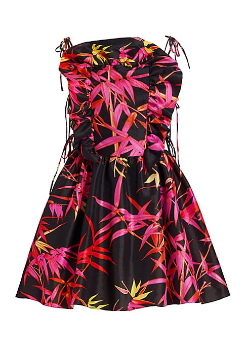 Tropical Ruffle Minidress
