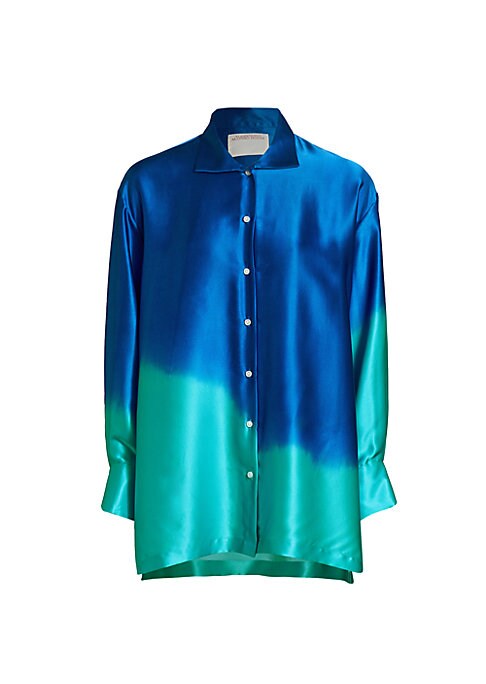 Chic Dip-Dye Silk Top