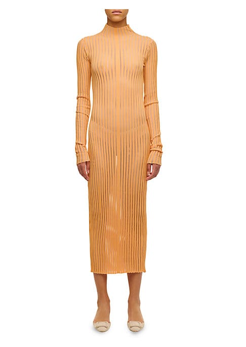Chic Pleat Midi Dress