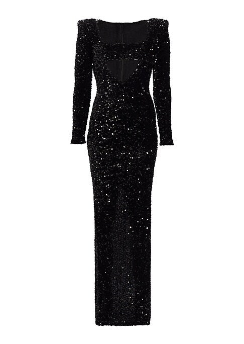 Glimmering Cut-Out Gown