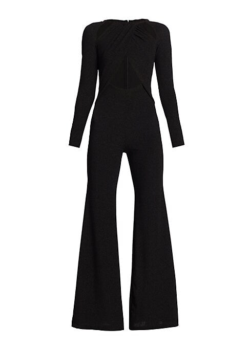 Metallic Flare Jumpsuit