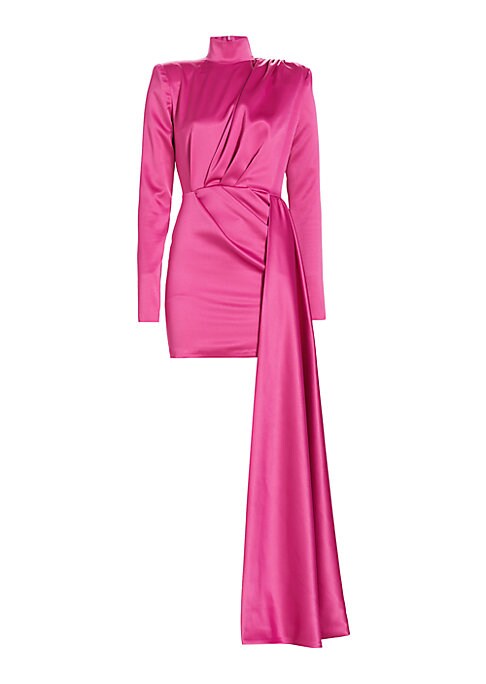 Satin Wrap Minidress