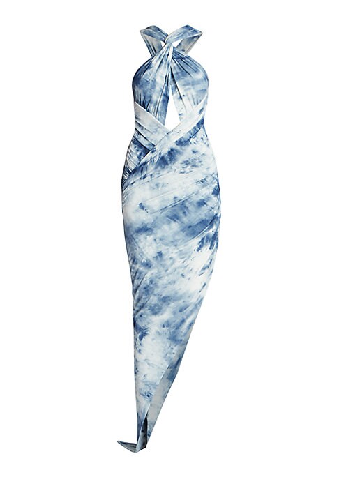 Vibrant Halter Midi Dress