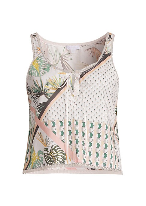 Palm Print Bow Tank