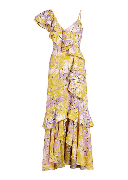 Ruffled Floral Midi Dress