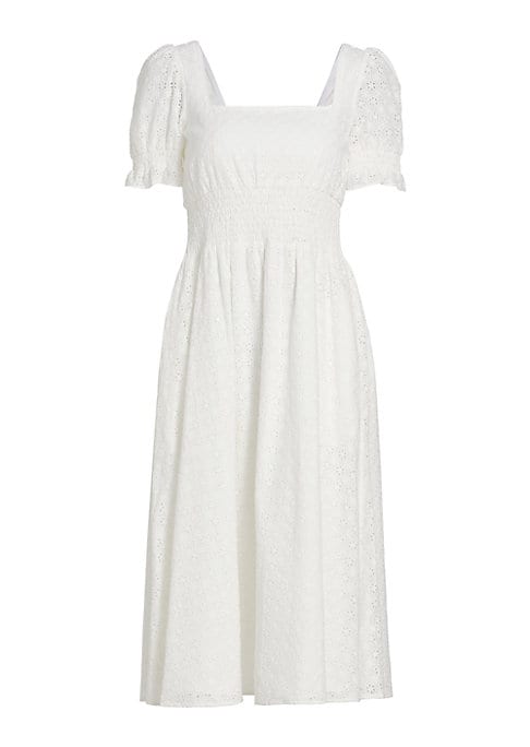 Smocked Cotton Flare Dress