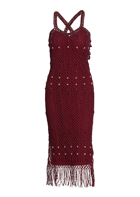 Beaded Fringed Maxi Dress