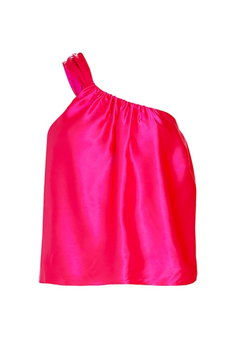 Lustrous One-Shoulder Top