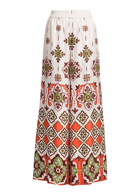 Silk Flare Trousers