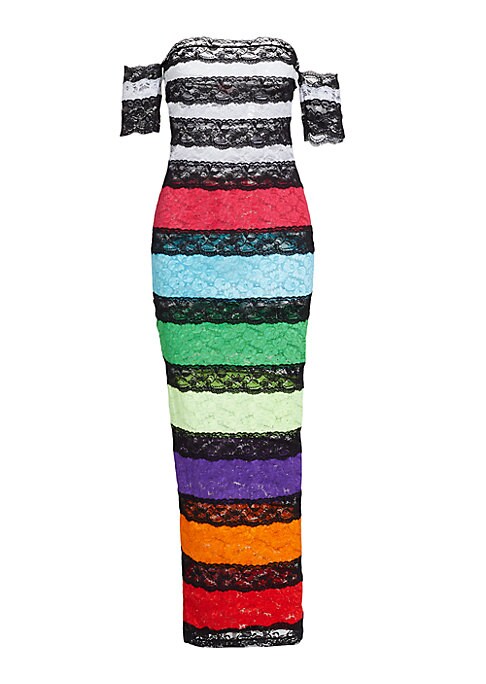 Lace Panel Maxi Dress