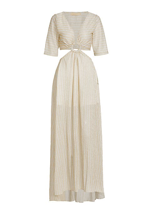 Shimmering Cut-Out Elegance Dress