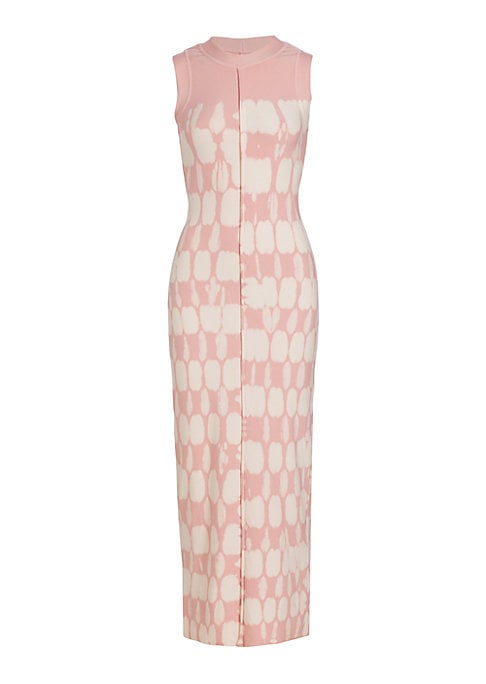 Dye-Effect Midi Dress
