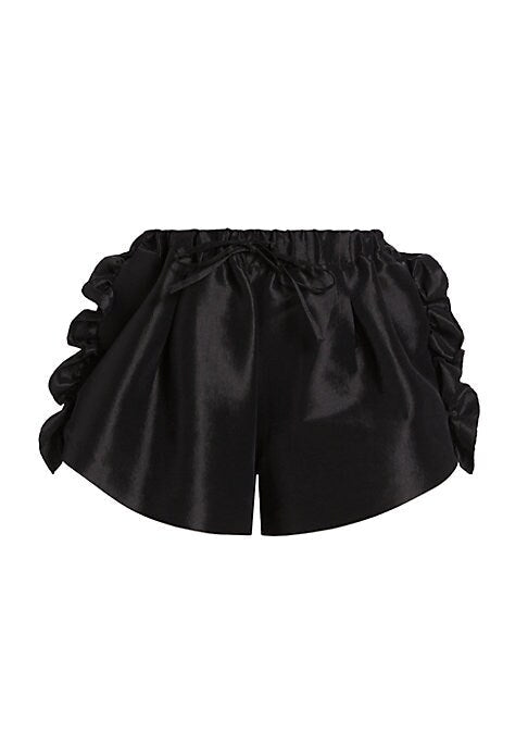 Ruffled Drawstring Side Shorts