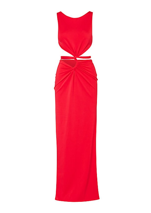 Cut-Out Elegance Maxi Dress