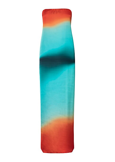 Tropical Strapless Maxi Dress