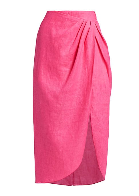 Breezy Gathered Midi Skirt