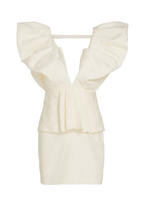 Puff Sleeve Peplum Dress