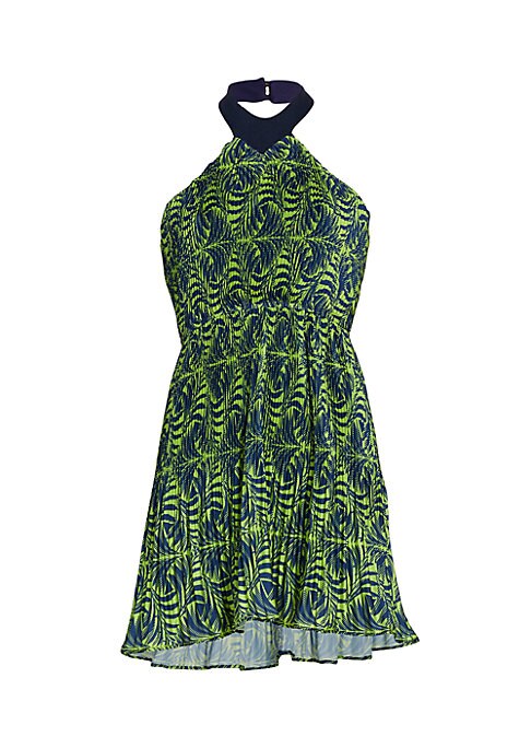 Chic Denim Choker Dress