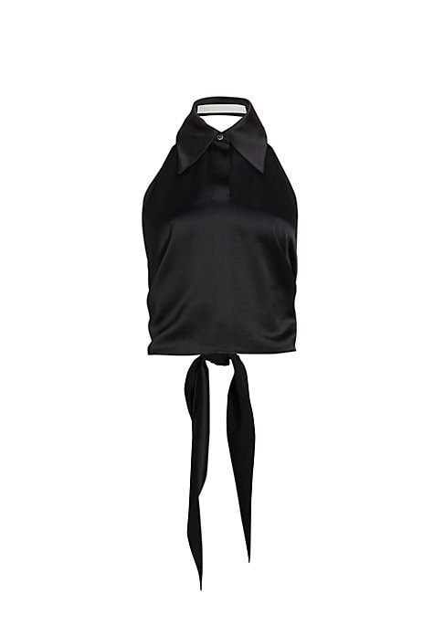 Satin Chic Halter Top