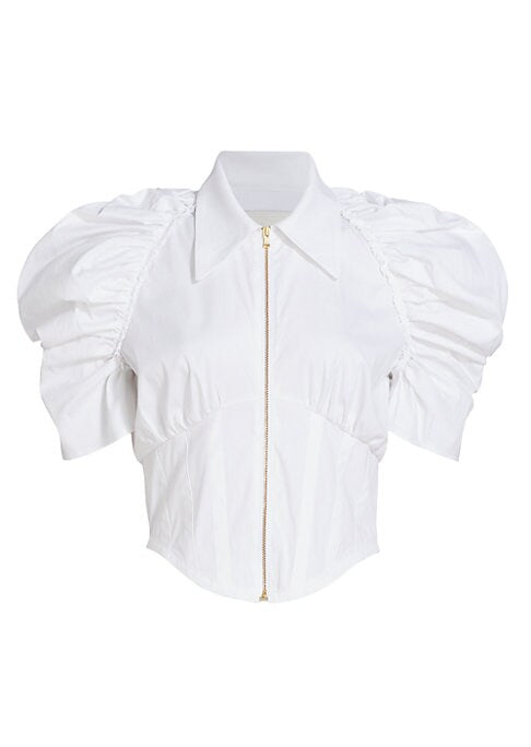 Ruched Puff Corset Top