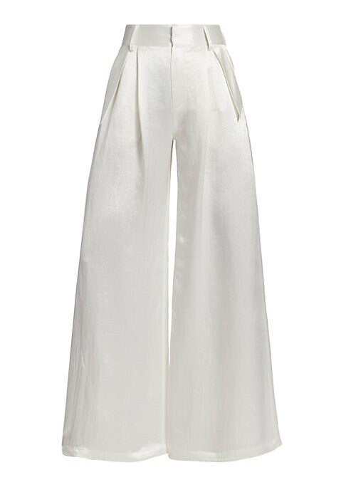 Satin Luxe Wide-Leg Trousers