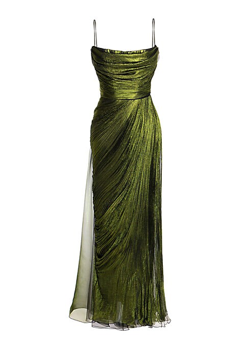 Metallic Silk Elegance Gown
