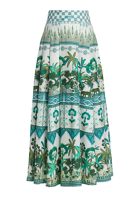 Tropical Tiered Maxi Skirt