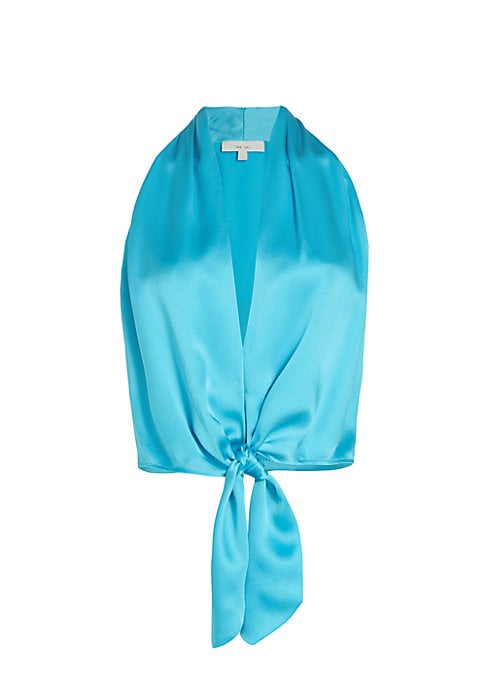 Vegan V-Neck Silk Top