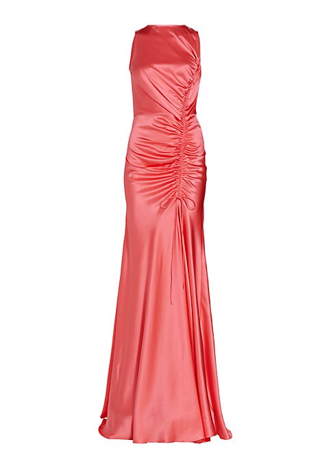 Sleek Silk Evening Gown