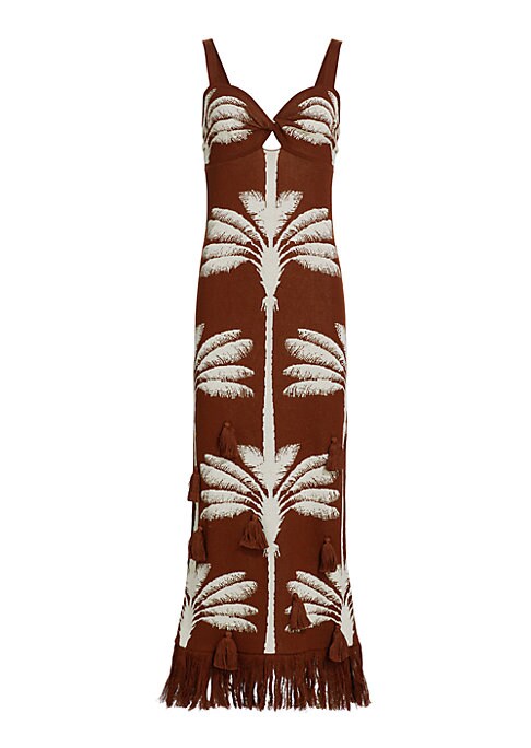 Tropical Tassel Midi-Dress