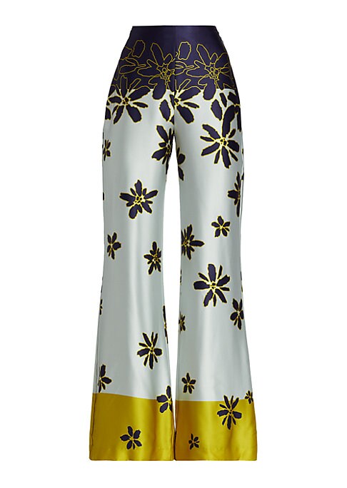 Blooming Retro Wide-Leg Pants