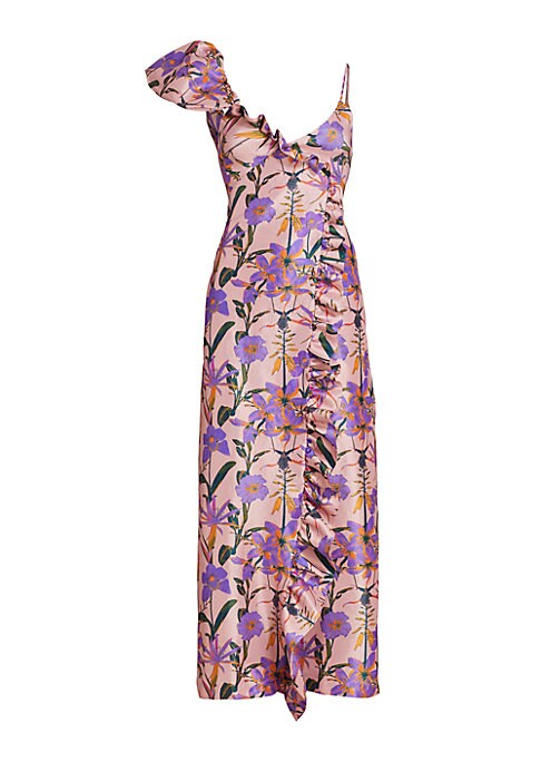 Floral Ruffle Maxi Gown