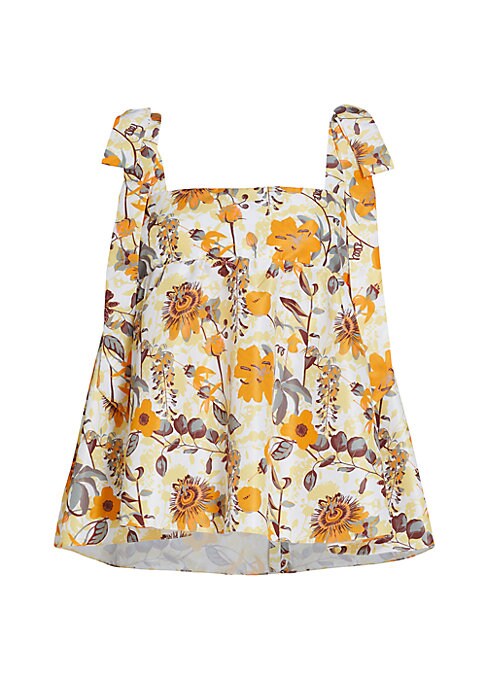 Floral Tie-Back Top