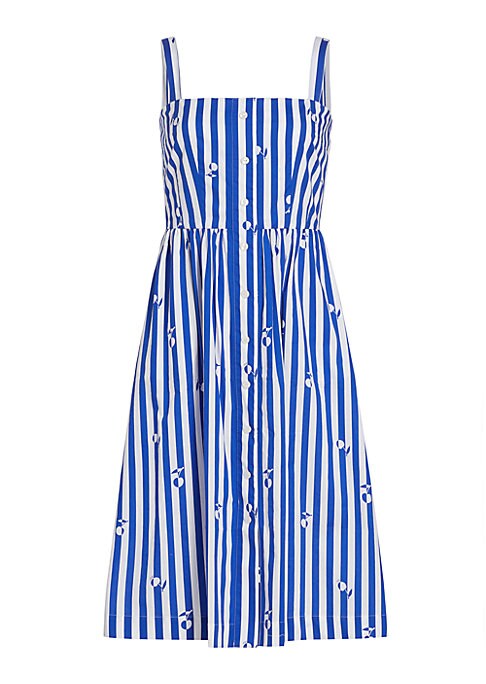 Striped Cherry Midi Dress