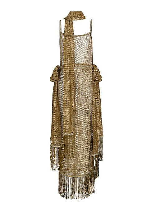Fringed Sheer Elegance Dress