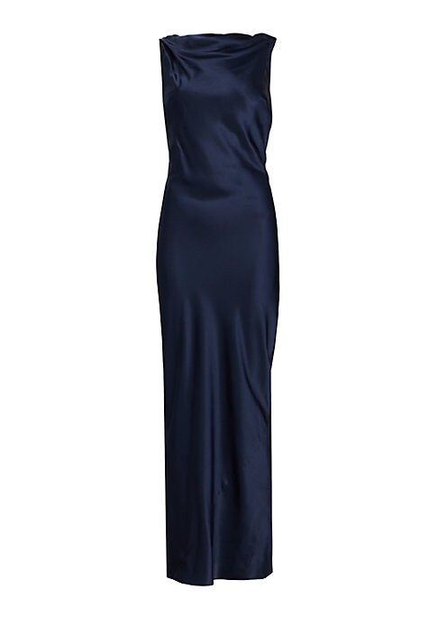 Lustrous Cowl Back Gown