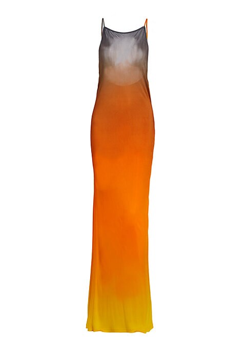 Ombre Strappy Maxi Dress
