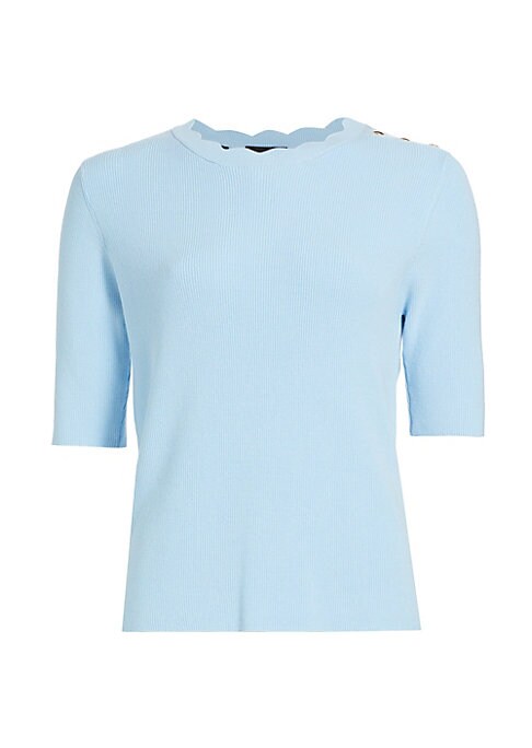 Chic Scallop Shoulder Tee