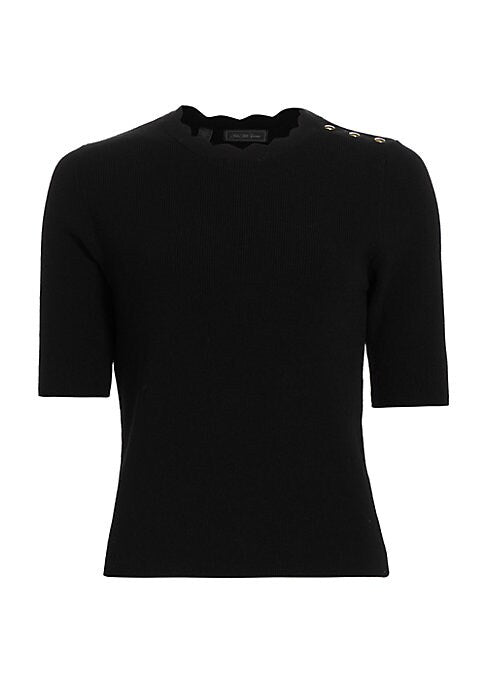 Chic Scallop Shoulder Tee