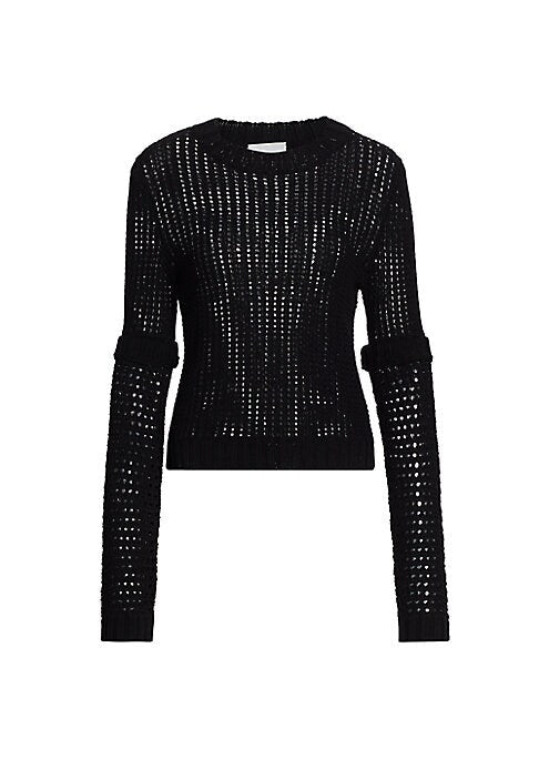 Openwork Ribbed Knit Top