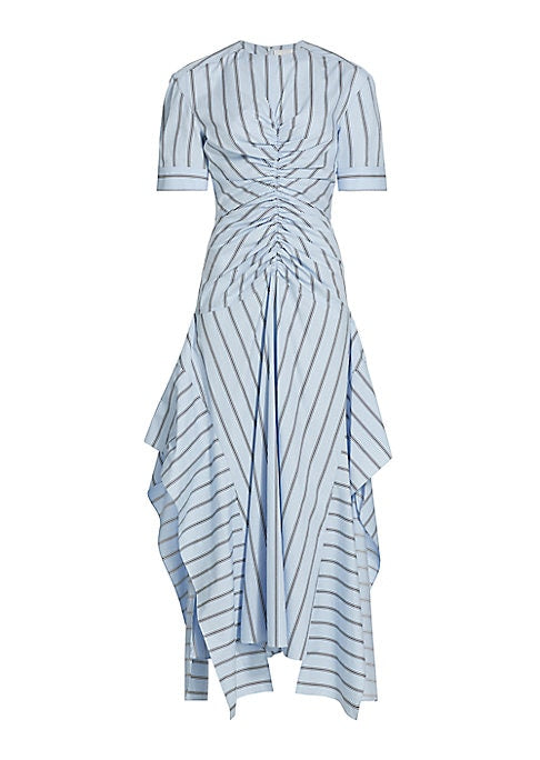 Striped Ruffle Maxi Dress