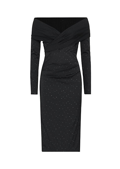 Glimmering Off-Shoulder Dress