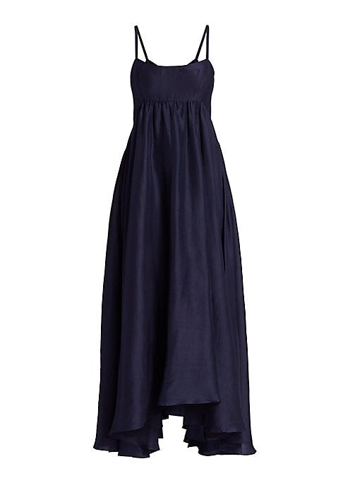 Silk Flutter Maxi Dress